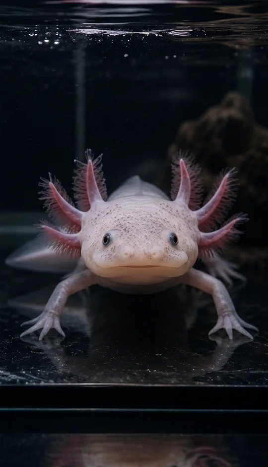 Axolotl in a research tank